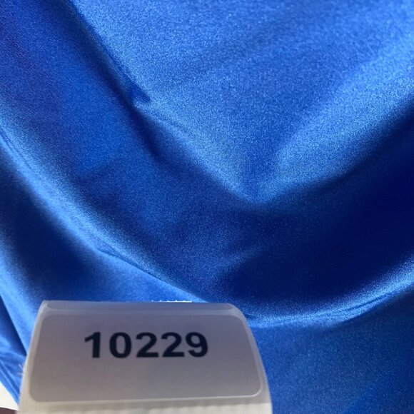 Calvin Klein Women's Shirred‎ Split Cup Bandeau Blue One Piece Swimsuit Size 16 - Picture 7 of 7